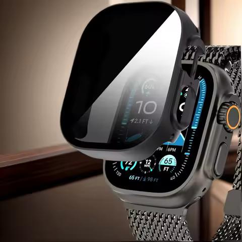 Screen Protector Case for Apple Watch Ultra 2 3 49mm accessories Anti-Spy Tempered Glass PC Bumper C