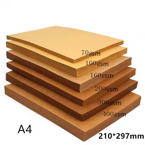 70-200gsm 10/20/50pcs High Quality A4 Brown Kraft Paper DIY Handmake Card Making Craft Paper Thick P