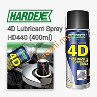Hardex 4D Lubricant Spray HD440 (400ml) pelincir anti rust WD40 / Anti rust spray (west malaysia onl