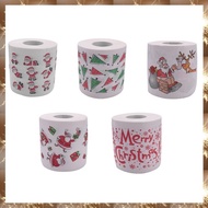 (O I Q B)5 Styles Santa Claus Paper Roll Tissue Paper Towels Christmas Decorations Xmas Santa Office
