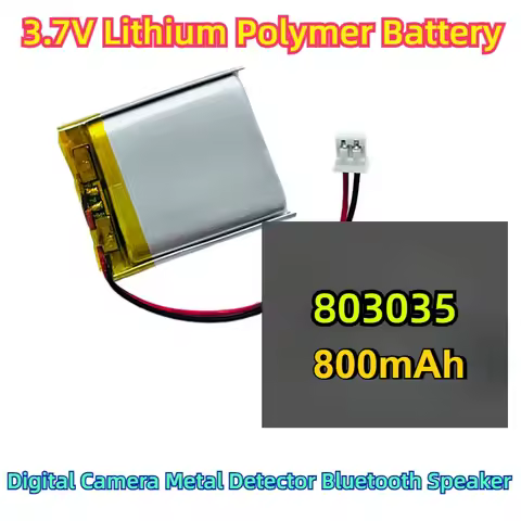 3.7V Lithium Polymer Battery 803035 (800mAh) Digital Camera Metal Detector Bluetooth Speaker