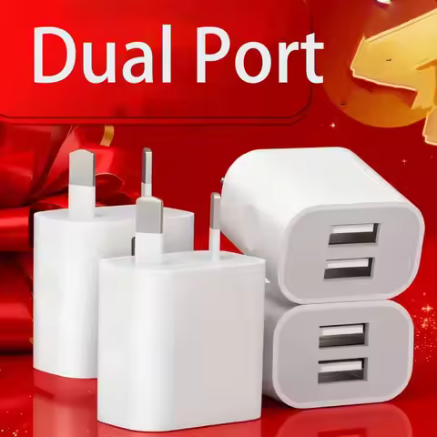 Dual USB Wall Charger, 10W 2A Fast Charging Power Adapter with Australian Plug, 2-Port USB AU Plug 5