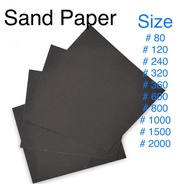 Sand Paper Waterproof Abrasive Latex Paper Size #80 to #2000