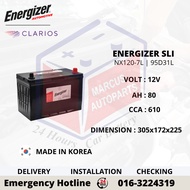 ENERGIZER SLI NX120-7L | N70ZL | 95D31L CAR BATTERY