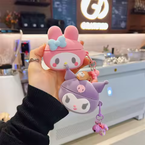 For AirPods Pro3 4 3 2 1 Pro 3 Pro2 Earphone Case 3D Kuromi Melody Cartoon So Cute Silicone Protecti