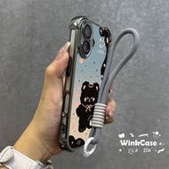 For Realme C85 C71 C63 C51 C53 C55 C35 C15 C20 C20A Note 70 50 Luck Black Bear Plating Phone Case