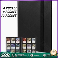Strap Binder Card Album 4/9/12 Pocket - For TCG/CCG Pokemon MTG Photocard 160/360/480pcs - A4 Card C