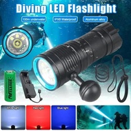 Professional Diving Fill Light Photography Flashlight Red and Blue Light Fill Light Diving Torch Alu