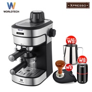 Worldtech Xpresso เครื่องชงกาแฟกึ่งอัตโนมัติ รุ่น WT-CM8_SIL เครื่องชงกาแฟสด กาแฟเอสเปรสโซ่ Coffee Machine เครื่องทำกาแฟ Espresso Machine ปรับความเข้มข้นของกาแฟ