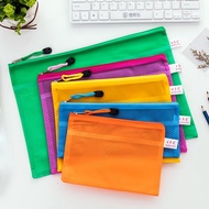 Zipper Mesh Bag Waterproof Double Layer Document File Bag A6 / A5 / B5 / A4