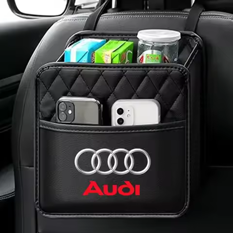Car Seat Back Storage Pocket In-car Suspension Storage Box For Audi Sline A1 A3 A4 A5 A6 A7 A8 B5 B6
