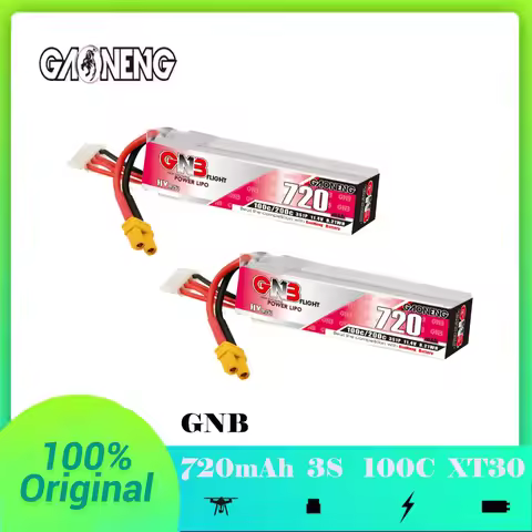 GAONENG GNB LiHV 3S 11.4V 720mAh 100C XT30 LiPo Battery For Beta75X, Alpha A75, HGL Petrel 120x, Cin