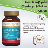 Herbs of Gold Ginkgo Biloba 6000 mg 120 Capsules