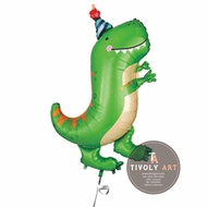 JUMBO TYREX HAT DINOSAUR Foil Balloon | Trex Dinosaur Balloon Hat | Jumbo Cute Dinosaur Balloon