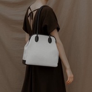 大容量日式帆布拼皮口金包2WAY手提肩背托特包腋下包