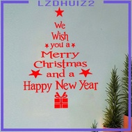 [Lzdhuiz2] Christmas Window Sticker Christmas Gift Xmas Ornament Christmas Wall Sticker