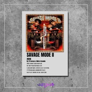 Poster Album cover music and songs Savage Mode 2 by 21 Savage & Metro Boomin