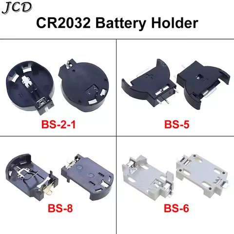 JCD 10PCS CR2032 CR2025 CR2016 3V Battery Button Cell Coin Battery Holder Socket SMD Battery Box Bat