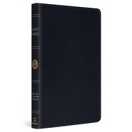 ESV Large Print Thinline Bible, Leather Black