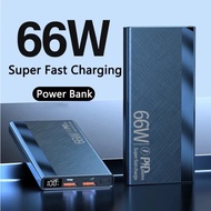 Stock｜66w Power Bank 10000mAh Super Fast Charge Powerbank USB Type C PD Qucik Charge3.0 External Bat
