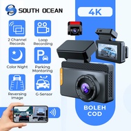 South Ocean A601 4K Dual Lens Dashcam 3 Inch WIFI Night Vision 24H Parking Monitoring Dash Camera Ca
