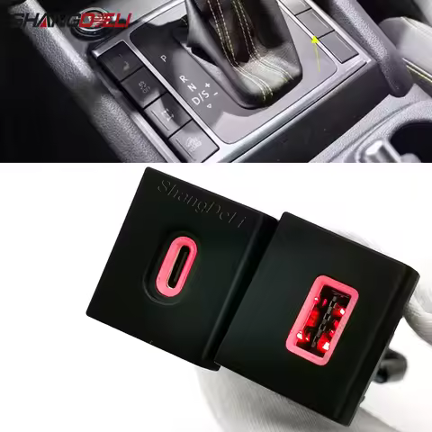 12V/24V Car Dual USB Type C PD Charger Adapter Socket Charging Outlet Fit for VW Amarok 11-22 Car Ac