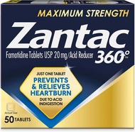 Famotidine 20 mg 50 tab Acid Reducer Acid Controller Prevents & Relieves Heartburn Lasts Up To 12 Ho