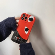 Trendy brand CDG iphone case 14 14Plus 14Pro 14ProMax 13 13pro 13promax soft shell Simple phone case 12 12pro 12promax Apple iPhone x xsmax case cute ultra-thin 11 11promax new iphone mens lady all-inclusive red hearts