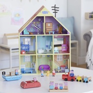 Peppa Pig Wooden Playhousedeluxe, 8 Rooms, Includes 2 Fun Figures And 29 Accessories