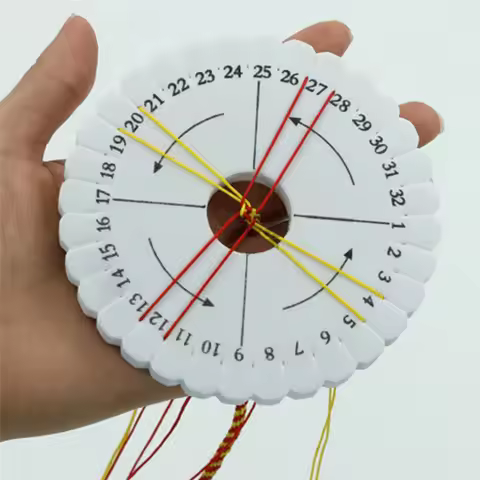 DIY Round Square Beading Cord Disc Disk Braiding Plate DIY Weaving Loom Braided for Home Garden Sewi