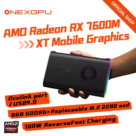 Onexplayer Newest External Gpu Onexgpu With storage 8GB GDDR6 AMD Radeon RX 760OMXT Mobile Graphics 