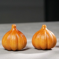 Handheld Straw Gold Sandalwood Carving Odds in Holding Garlic Handle Pieces Finely Calculated Play P