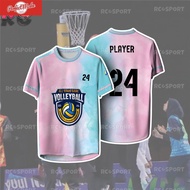 [  ]2025NEW Volleyball Fresh Design Volleyball Jersey Custom Name Baju T-Shirt Lelaki Malaysia Team 