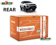 Nisshinbo Brake Pads REAR for Toyota Fortuner 2018 to 2023 NP1111