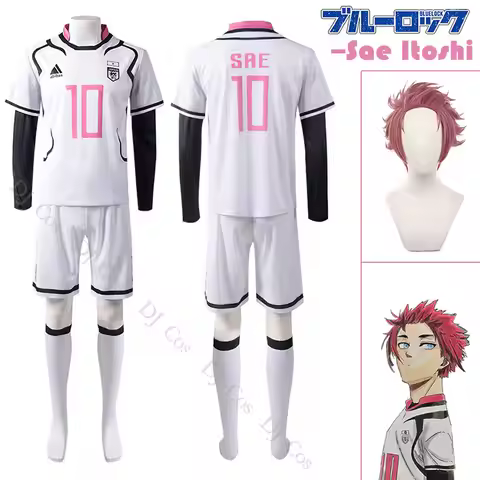 Blue Lock Sae Itoshi Cosplay Costume Anime Wig Team Royale Youth No.10 Football Jersey Uniform Japan