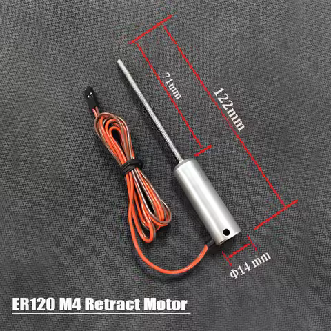 Retract Motor ER120 M4 / M3 Long Shaft For DIY RC Plane JP Hobby Full Metal Electric Retract F16 4kg
