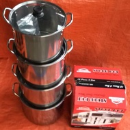 Classy Luxe 4 in 1 Stainless Glass Cooking Pot BIG Stockpot Glass Cooking Stainless Pot Glass