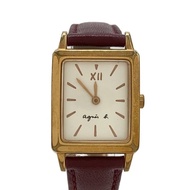 Agnes b. others quartz wrist watch analogues WHT RED VC00-KEY0 Direct from Japan Secondhand