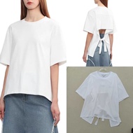 GANNI Spring Summer Lace-Up Halter Embroidered T-Shirt