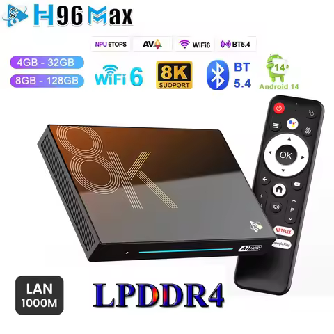 H96 MAX M9S Smart TV Box Rockchip RK3576 Android 14 Wifi6 BT5.4 1000M LAN 8K 4K&120fps 8GB 128GB Set