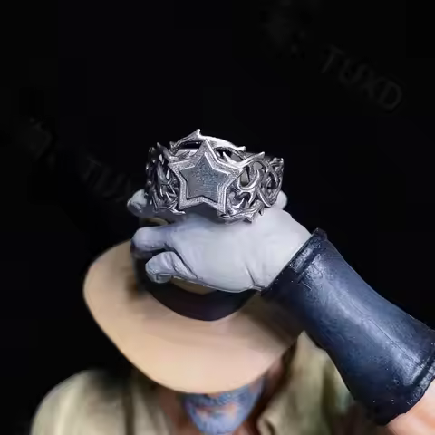 JOJO's Bizarre Adventure Joseph Joestar Purple Hermit Thorn Ring