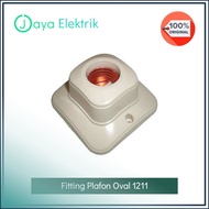 [WHOLESALE] OVAL CREAM CEILING FITTINGBroco 1211 NEW CEILING LAMP HOLDER E27 THREAD SNI LAMP HOUSING