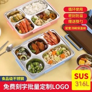 211 Bento Box Stainless Steel Lunch 316 Iron Round Insulated 316 Compartment Adult Children Students