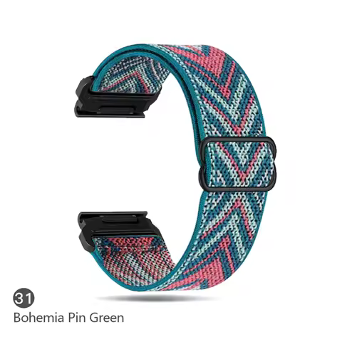 20 22 26mm Elastic Woven Nylon Strap For Garmin Fenix 7X 7S Pro Instinct 2 S 2X TacTix 7 Descent G1 