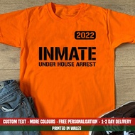 Inmate House Arrest T-Shirt Funny Halloween Costume Lockdown Quarantine 2022