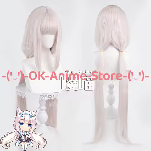 Nekopara Chocola Vanilla Cosplay Wig Realistic Scalp Anime Game Cosplay Costume Wigs
