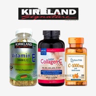 new✔✆☑（ 3 in 1 ）Kirkland Vitamin E 1000 I.U. 200 Softgels + Puritans Pride Vitamin C + NeoCell Super