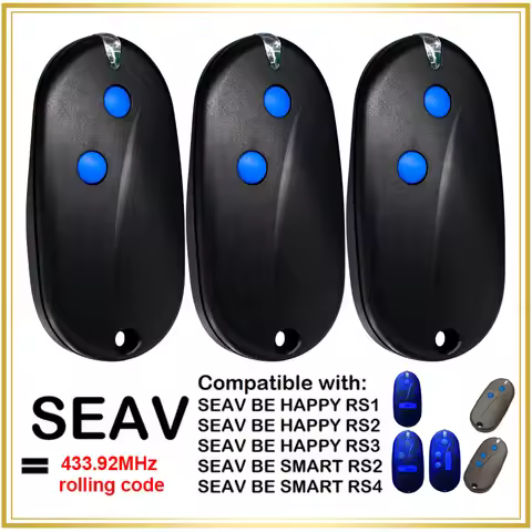 1-10PCS SEAV Rolling Code Garage Door Remote 433.92MHz BE-HAPPY-RS1 RS2 RS3 BE-SMART-RS1 RS2 RS3 Gat