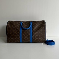 99新🆕 Louis Vuitton LV 路易威登 Keepall 50 拼寶藍色老花旅行袋