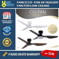 Fanco CO-FAN 48 Hugger DC Ceiling Fan for Low Ceiling LED 24W LED Light Optional